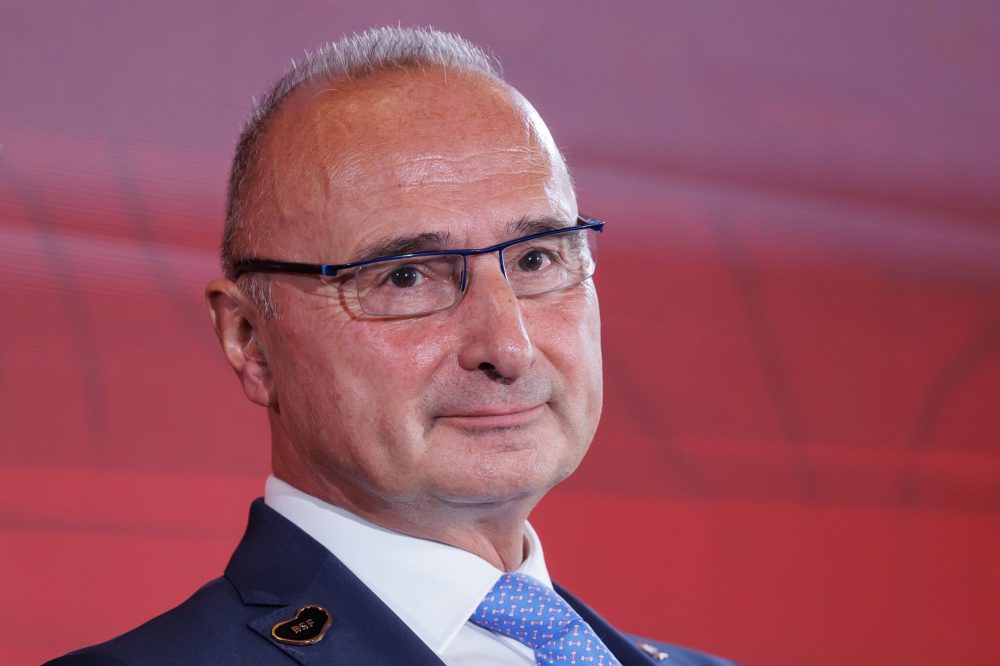 Bled, 29.08.2023. - Međunarodna konferencija Bledski strateški forum 2023., rasprava pod nazivom "Europska unija: donositelj odluka?". Na fotografiji Gordan Grlić Radman. foto HINA/ STA/ Nebojsa Tejić/ ml
