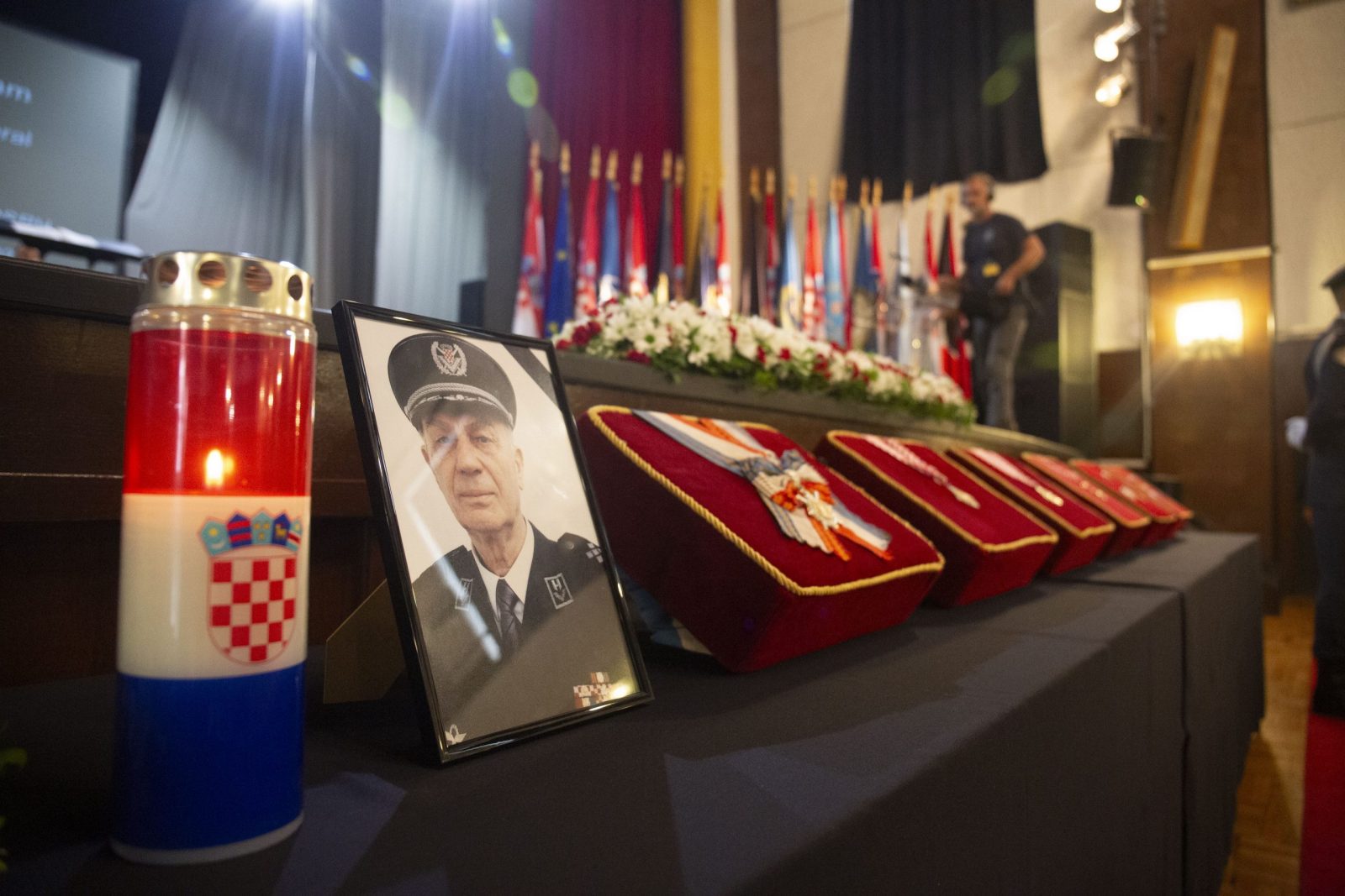 Zagreb, 07.9.2023.-  Komemoracija za umirovljenoga stožernog generala Antona Tusa, prvog načelnika Glavnog stožera Oružanih snaga RH.  foto HINA/ Daniel KASAP/ dk