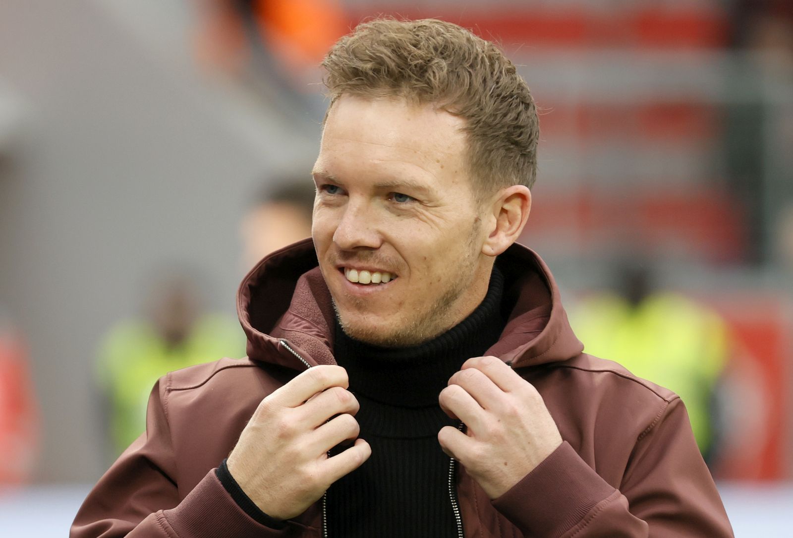 epa10876337 (FILE) - Munich's head coach Julian Nagelsmann reacts before the German Bundesliga soccer match between Bayer 04 Leverkusen and FC Bayern Munich in Leverkusen, Germany, 19 March 2023  (reissued 22 September 2023). Julian Nagelsmann will take over as head coach of the German national soccer team until the end of the UEFA Euro 2024, the German Football Association (DFB) confirmed in a statement on 22 September 2023.  EPA/RONALD WITTEK