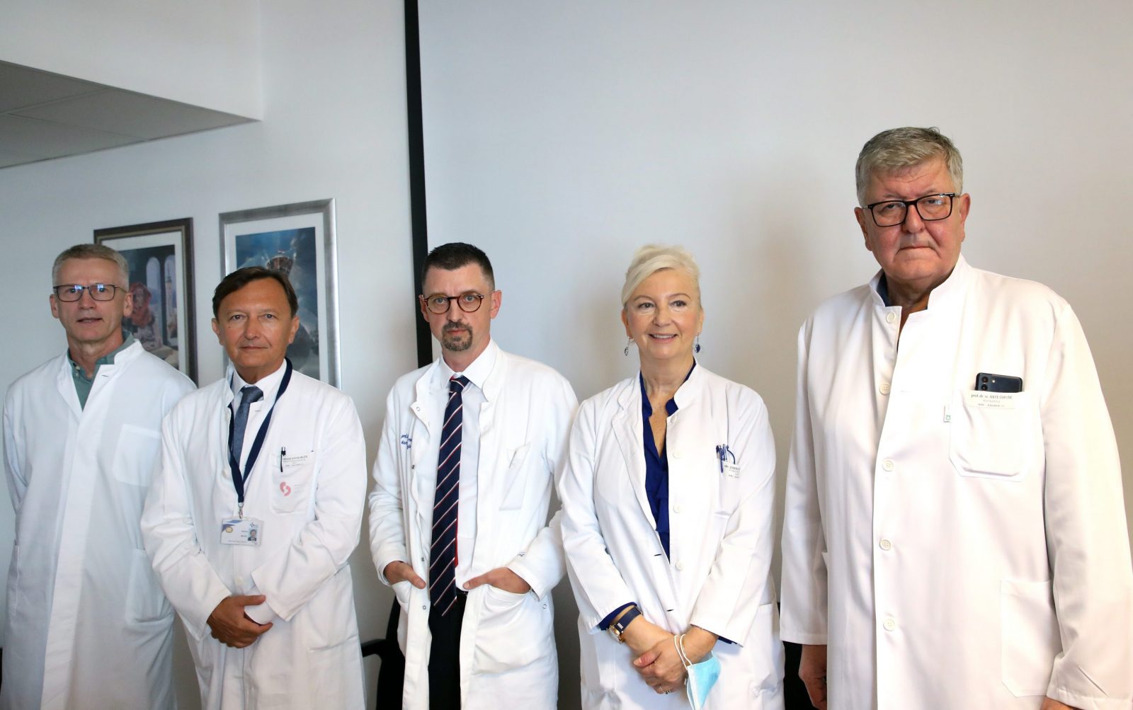 Zagreb, 27.09.2023. - Konferencija za medije KBC-a Zagreb u povodu provedene èetiri transplantacije srca, ukljuèujuæi jednu retransplantaciju. Na fotografiji eljko Èolak, Davor Milièiæ, Hrvoje Gaparoviæ, Jasna Brezak, Ante Æoruiæ. foto HINA/ Lana SLIVAR DOMINIÆ/ lsd