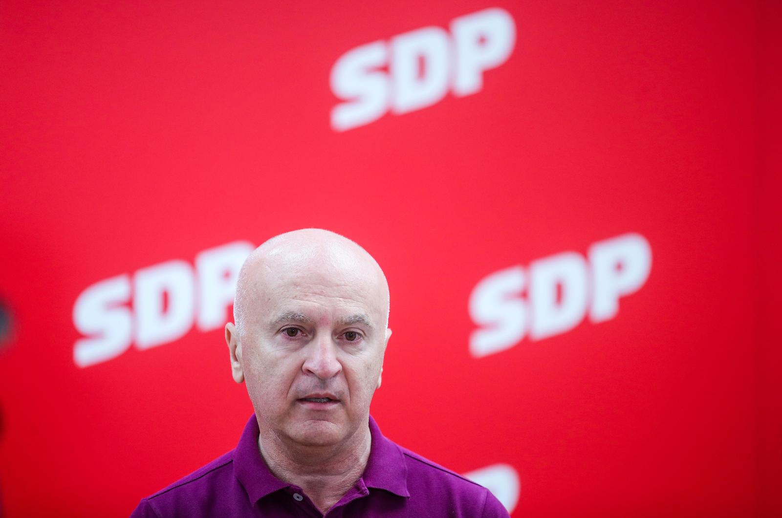 01.07.2023., Zagreb - U sredisnjici SDP-a na Trgu Drage Iblera odrzana je tematska sjednica Glavnog odbora Foruma zena SDP-a i okrugli stol u povodu 10 godina clanstva Republike Hrvatske u Europskoj uniji, pod naslovom "Rodna ravnopravnost - sto smo postigli u proteklih 10 godina?". Predrag Matic Photo: Slavko Midzor/PIXSELL