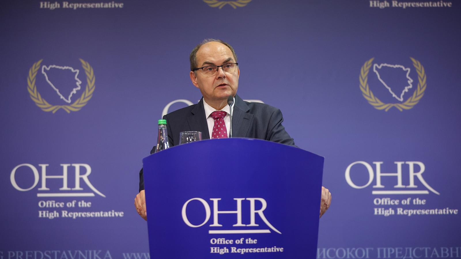 01.07.2023., Sarajevo, Bosna i Hercegovina - Visoki predstavnik u BiH Christian Schmidt odrzao je konferenciju za medije. Photo: Armin Durgut/PIXSELL