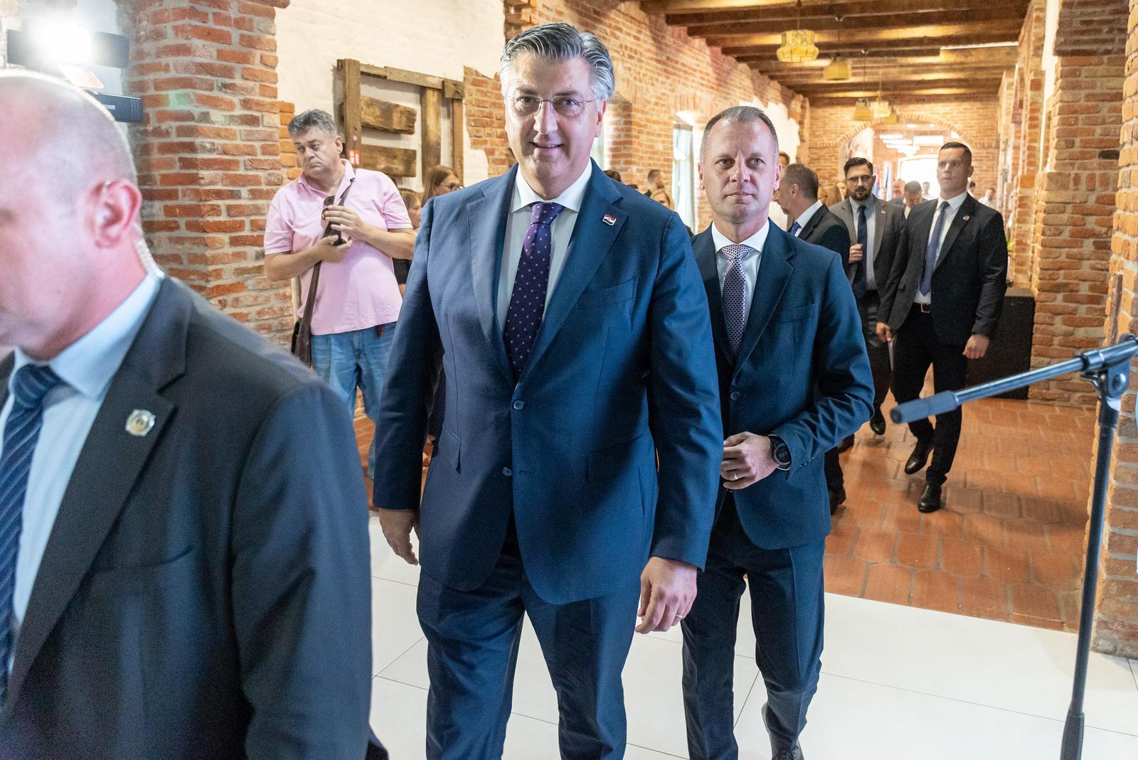 01.09.2022., Sopje - Hotel Visnjica, U povodu Dana Viroviticko-podravske zupanije, predsjednik Vlade Andrej Plenkovic sudjelovao je na svecanoj sjednici Zupanijske skupstine te zupanije. Photo: Davor Javorovic/PIXSELL