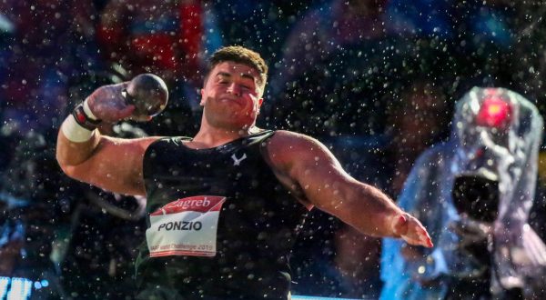 02.09.2019., Zagreb - IAAF World Challenge Zagreb 2019. - 5. memorijal Ivana Ivancica - natjecanje u bacanje kugle. Najbolji svjetski bacaci kugle natjecu se pokraj gradskih fontana i Nacionalne i sveucilisne knjiznice. Nick Ponzio Photo: Marko Prpic/PIXSELL