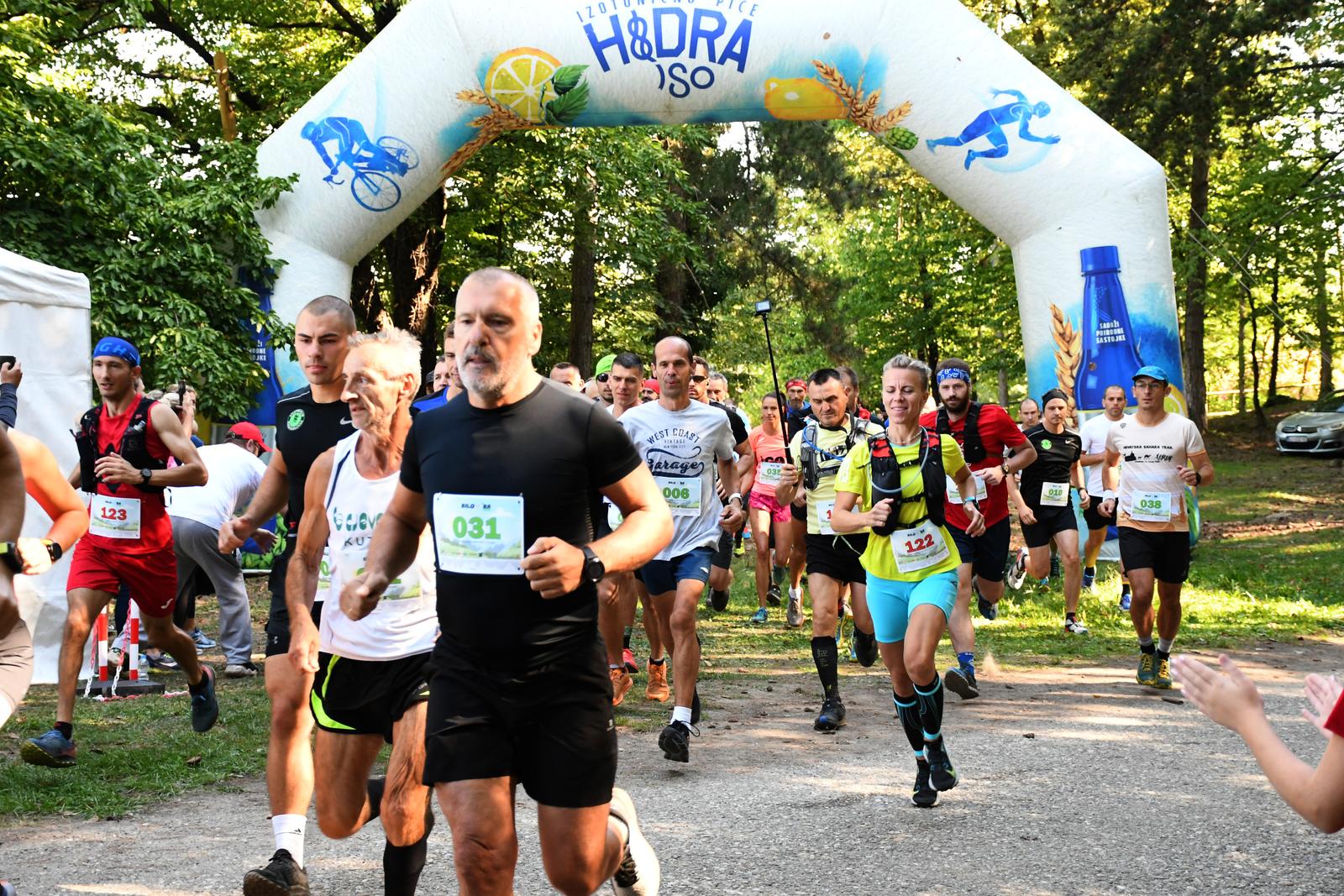 03.09.2022., Maglenca - Startao 2. Bilogora trail, najduza trkacka utrka na sumovitim obroncima misticne Bilogore. U ponudi su bile tri trase, za najspremnije i najizdrzljivije pripremljena je utrka na 24 kilometra, dok su ostale dvije bile na 15 odnosno 5 kilometara. Odazvalo se preko 300 trkaca.  Photo: Damir Spehar/PIXSELL