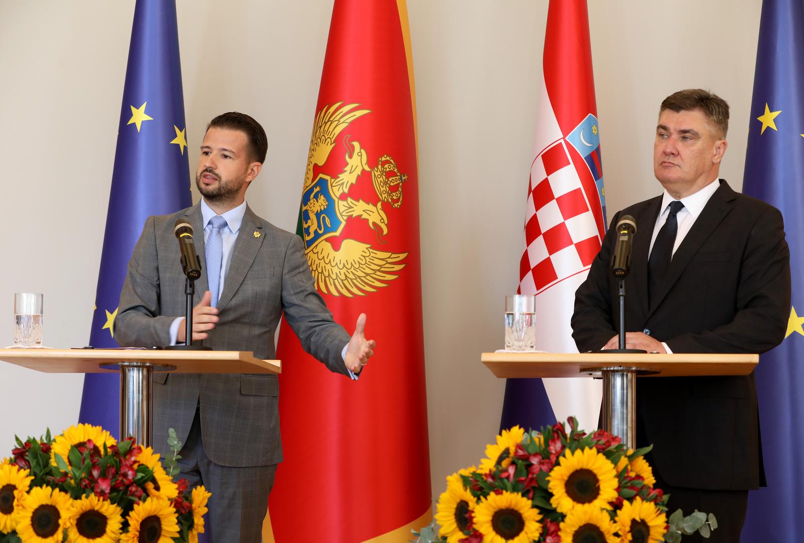 04.09.2023., Zagreb - Konferencija za medije predsjednika Crne Gore Jakova Milatovica i predsjednika RH Zorana Milanovica. Photo: Robert Anic/PIXSELL