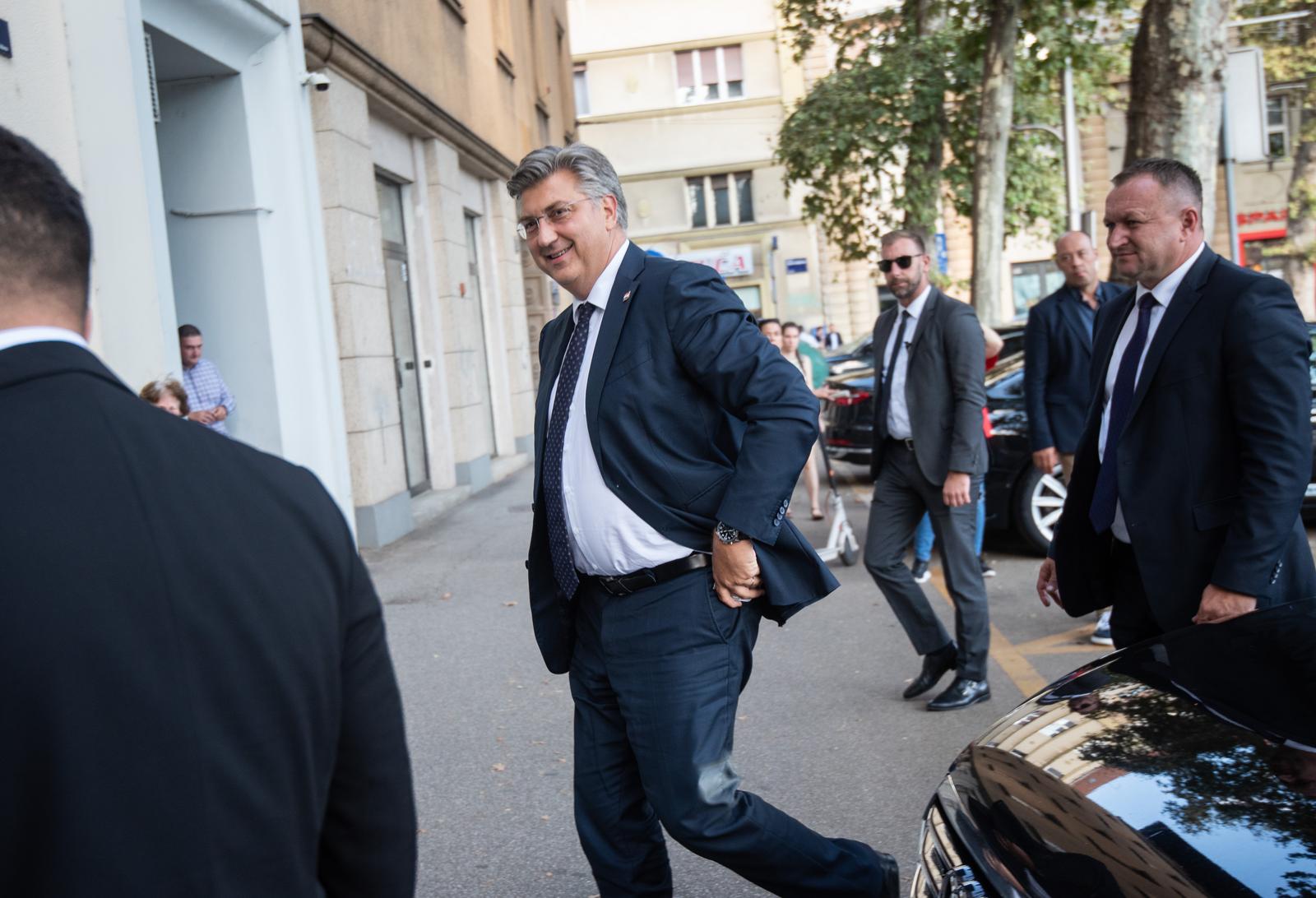 04.09.2023, Zagreb - Dolazak clanova HDZ-a na sjednicu sireg Predsjednistva. Photo: Neva Zganec/PIXSELL