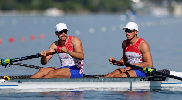 05.05.2023., Zagreb, SRC Jarun - Svjetski veslački kup 2023. Patrik Loncaric, Anton Loncaric, dvojac bez kormilara, Hrvatska. Photo: Igor Kralj/PIXSELL