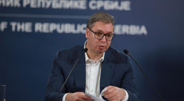 08, September, 2023, Belgrade - The President of the Republic of Serbia, Aleksandar Vucic, addressed the citizens of Serbia. Aleksandar Vucic. Photo:    

08, septembar, 2023, Beograd - Predsednik Republike Srbije Aleksandar Vucic obratio se gradjanima Srbije. Photo:     Photo: Milos Tesic/ATAImages/PIXSELL