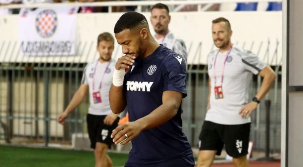 10.08.2023., stadion Poljud, Split - Prva utakmica 3. pretkola UEFA Konferencijske lige, HNK Hajduk - PAOK.  Fahd Moufi Photo: Matija Habljak/PIXSELL