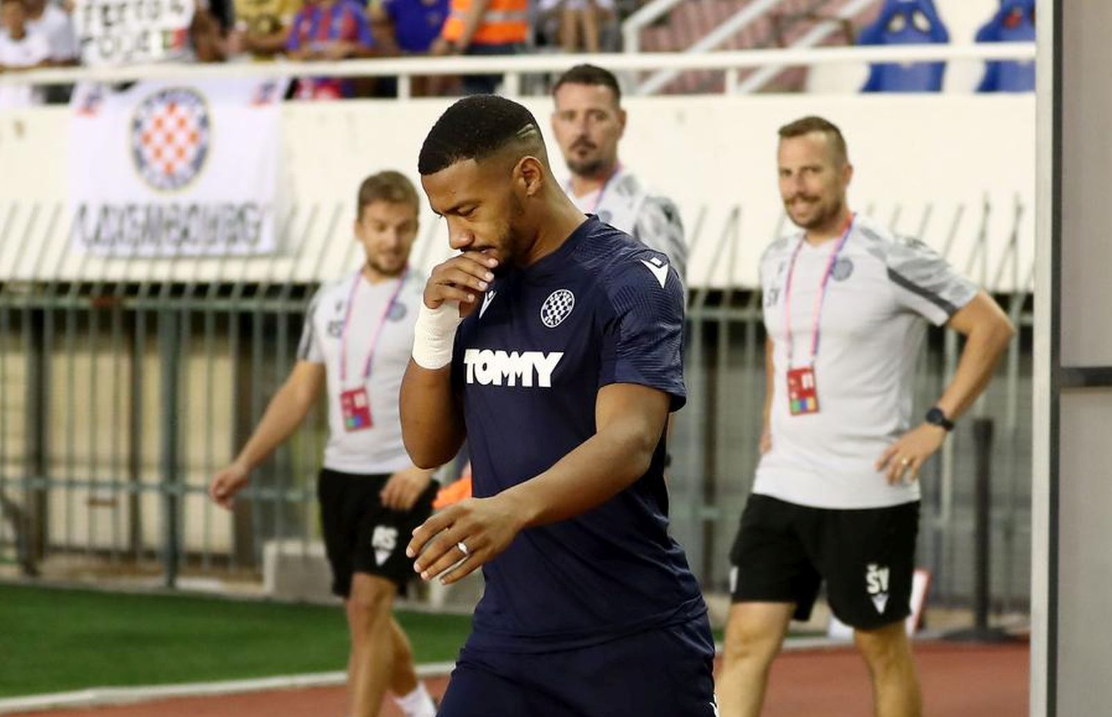 10.08.2023., stadion Poljud, Split - Prva utakmica 3. pretkola UEFA Konferencijske lige, HNK Hajduk - PAOK.  Fahd Moufi Photo: Matija Habljak/PIXSELL