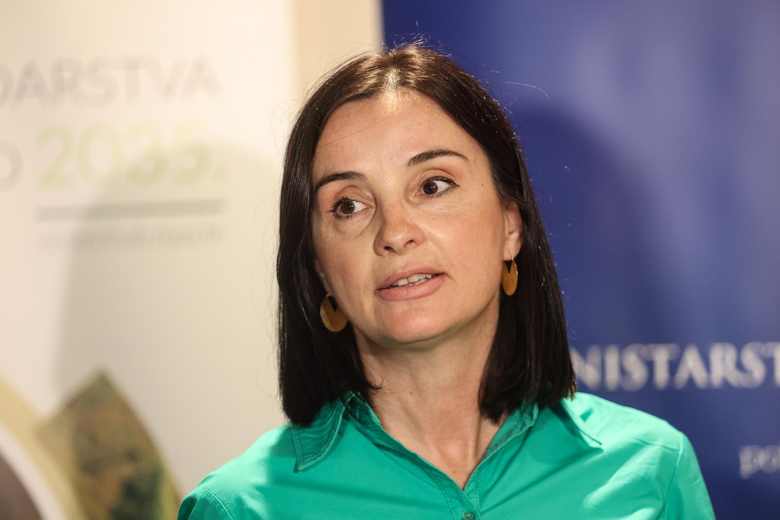 11.09.2023.,Zagreb - Ministrica poljoprivrede, Marija Vuckovic na predstavljanju Strategije biogospodarstva do 2035.godine u hotelu Internacional. Photo: Boris Scitar/PIXSELL
