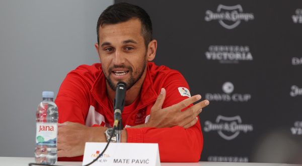 11.09.2023., Split - Konferencija za medije Davis Cup reprezentacije. 

Mate pavic Photo: Ivana Ivanovic/PIXSELL