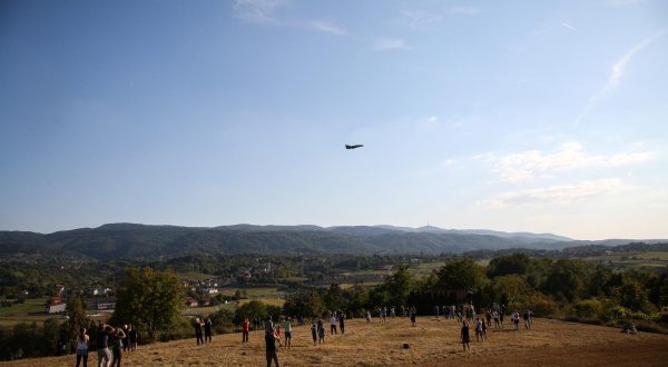 rr12.09.2021. Gornja Stubica - Susreti za Rudija u Gornjoj Stubici u znak sjecanja na pilota Rudolfa Peresina, junaka Domovinskog rata koji je zivot izgubio u akciji Bljesak. Letacki program Photo:Photo: Zeljko Hladika/PIXSELLr