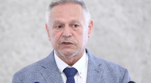 12.09.2023., Zagreb - Odrzana je 28. sjednica Predsjednistva Hrvatskoga sabora s predsjednicima klubova zastupnika kojom je predsjedao predsjednik HS Gordan Jandrokovic. Tema sjednice bila je dnevni red predstojece sjednice. Nakon sjednice konferenciju za medije odrzao je Davorko Vidovic. Photo: Patrik Macek/PIXSELL