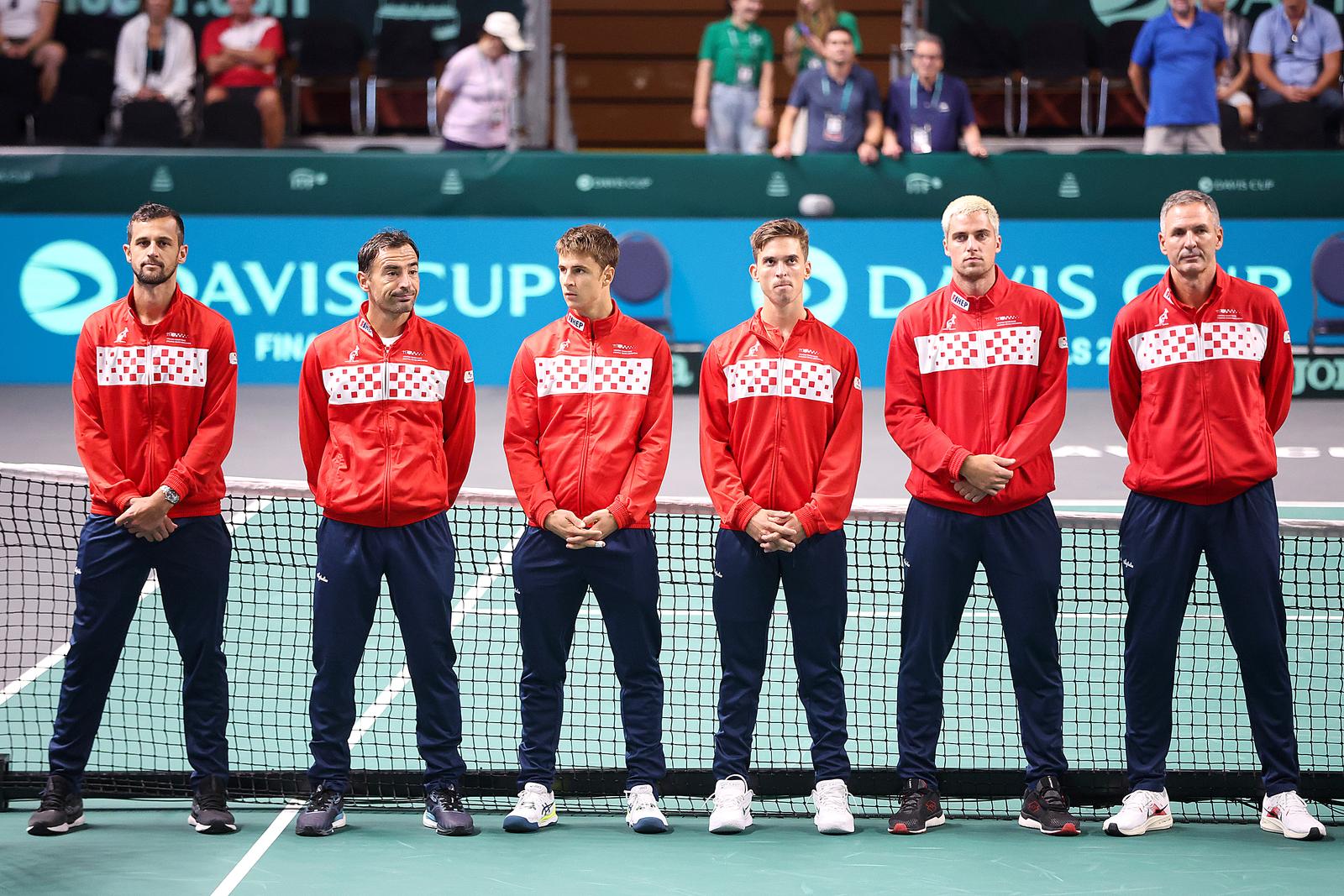 13.09.2023., Dvorana Gripe, Split - Turnir prvog kruga zavrsnice Davis Cupa za 2023, grupa D (Hrvatska, Nizozemska, SAD, Finska). Hrvatska - SAD. Dino Prizmic - Mackenzie McDonald.  Photo: Sanjin Strukic/PIXSELL