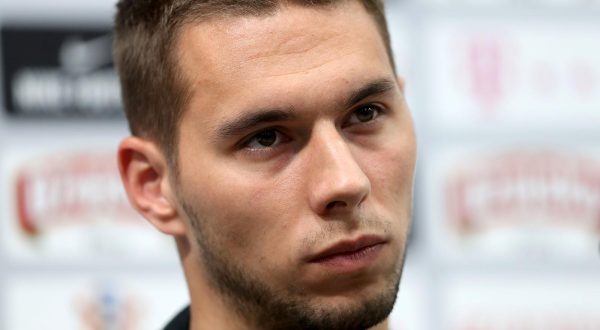 14.06.2018., Rusija, Roscino - Svjetsko nogometno prvenstvo u Rusiji 2018. Hrvatski nogometni reprezentativci Ivan Rakitic i Marko Pjaca odrzali su konferenciju za medije na stadionu Arena Roscino. "nPhoto: Igor Kralj/PIXSELL"n