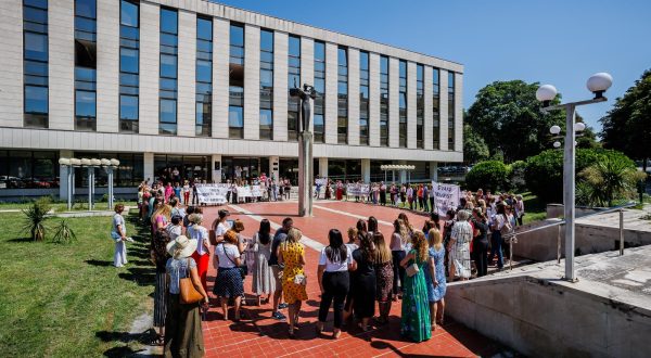 14.07.2023., Split - Strajk Djelatnika Zupanijskog i trgovackog suda u Splitu. Photo: Zvonimir Barisin/PIXSELL