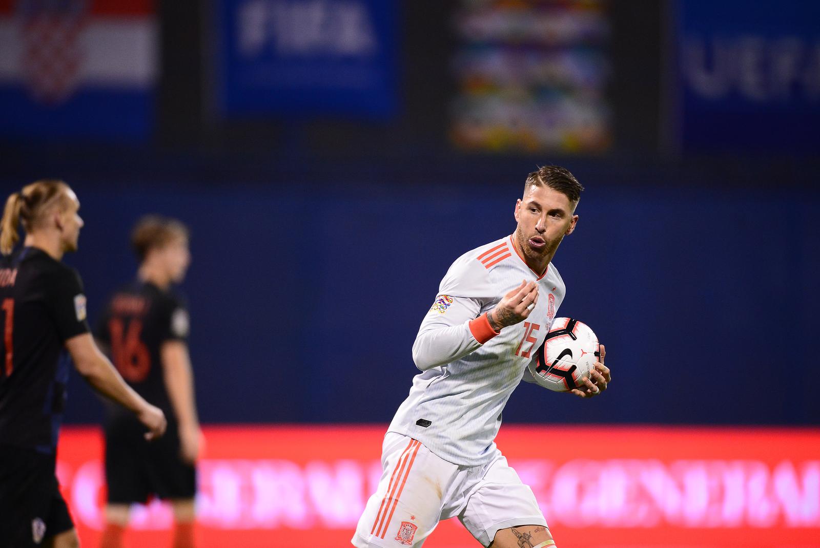 15.11.2018., stadion Maksimir, Zagreb - UEFA Liga nacija, Liga A, skupina 4, 3. kolo, Hrvatska - Spanjolska. Sergio Ramos. Photo: Marko Prpic/PIXSELL