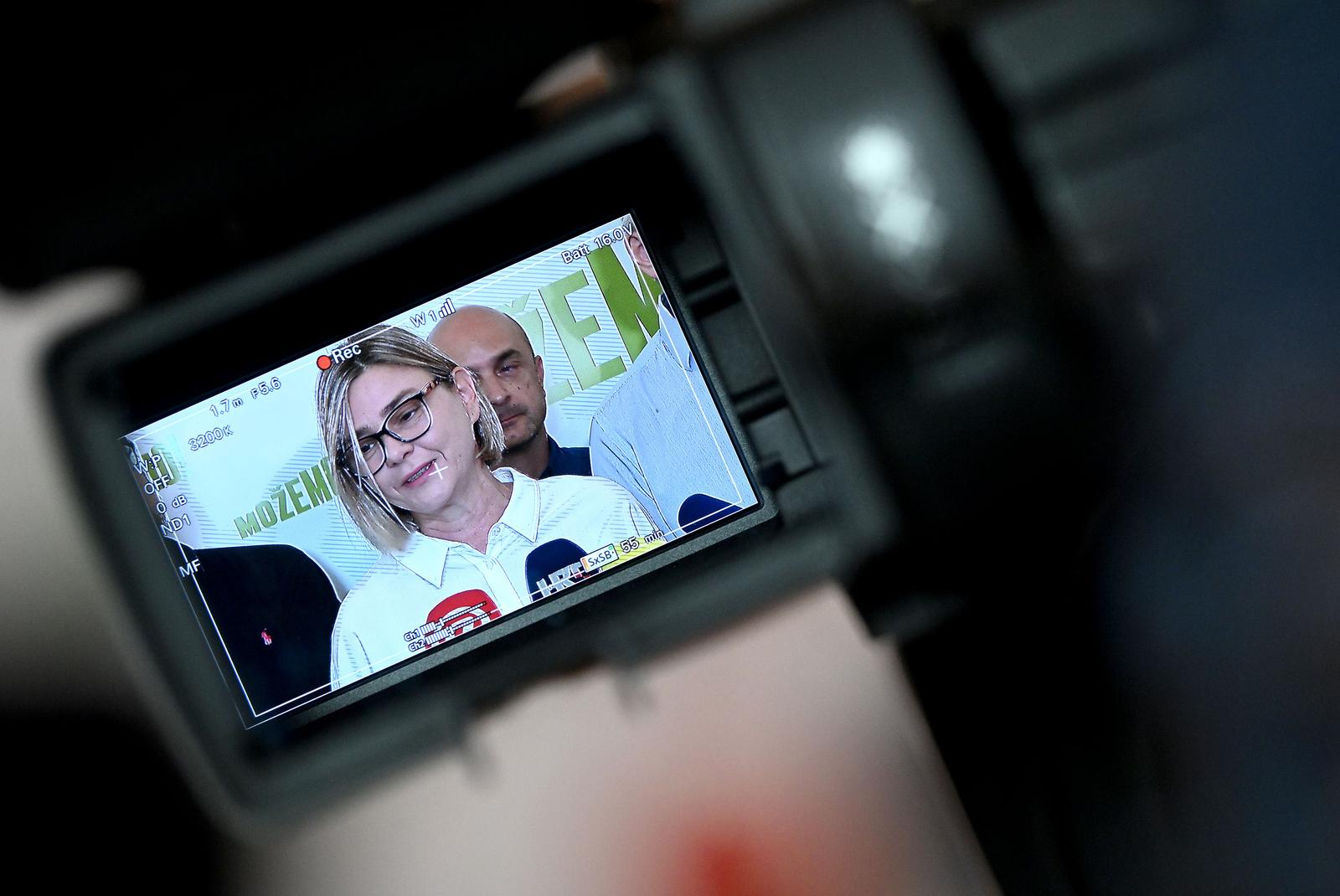 16.09.2023., Zagreb - Platforma Mozemo predstavlja svog kandidata za premijera. Tomislav Tomasevic predstavio Sandru Bencic kao kandidatkinju za parlamentarne izbore. Photo: Marko Lukunic/PIXSELL