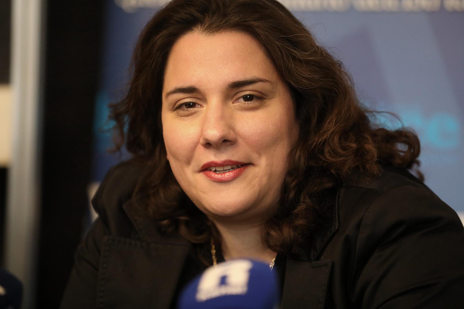 18.04.2023., Rijeka - Konferencija za medije uoci premijere opere Don Carlo Giuseppea Verdija u reziji Marina Blazevica u HNK Ivan pl Zajc. Nakon konferencije predstavljen je novi ravnatelj Opere HNK Ivana pl zajca Drazen Siriscevic. Nazocili su pjevac Giorgio Surian, dirigent Simon Krecic, pjevac Luka Ortar, pjevacica Diana Haller. Photo: Goran Kovacic/PIXSELL