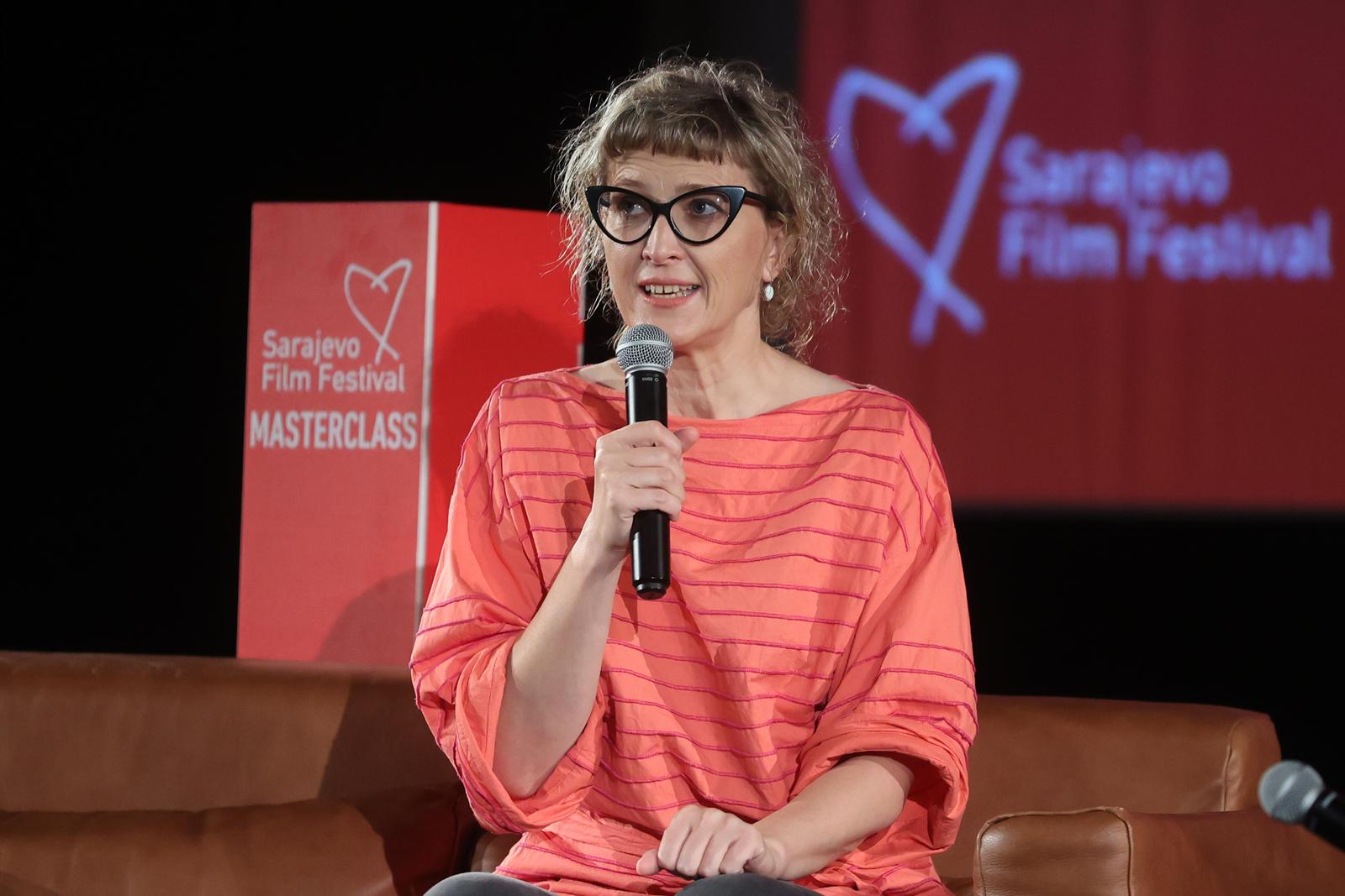 18.08.2022., Sarajevo, Bosna i Hercegovina - Jasmila Zbanic odrzala je masterclass u sklopu 28. Sarajevo Film Festivala. Photo: Armin Durgut/PIXSELL