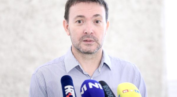 18.09.2023., Zagreb - Na konferenciji za medije odrzanoj u Saboru o npocetku nove sjedencie Sabora i drugim temama govorio je Arsen Bauk,  Photo: Patrik Macek/PIXSELL