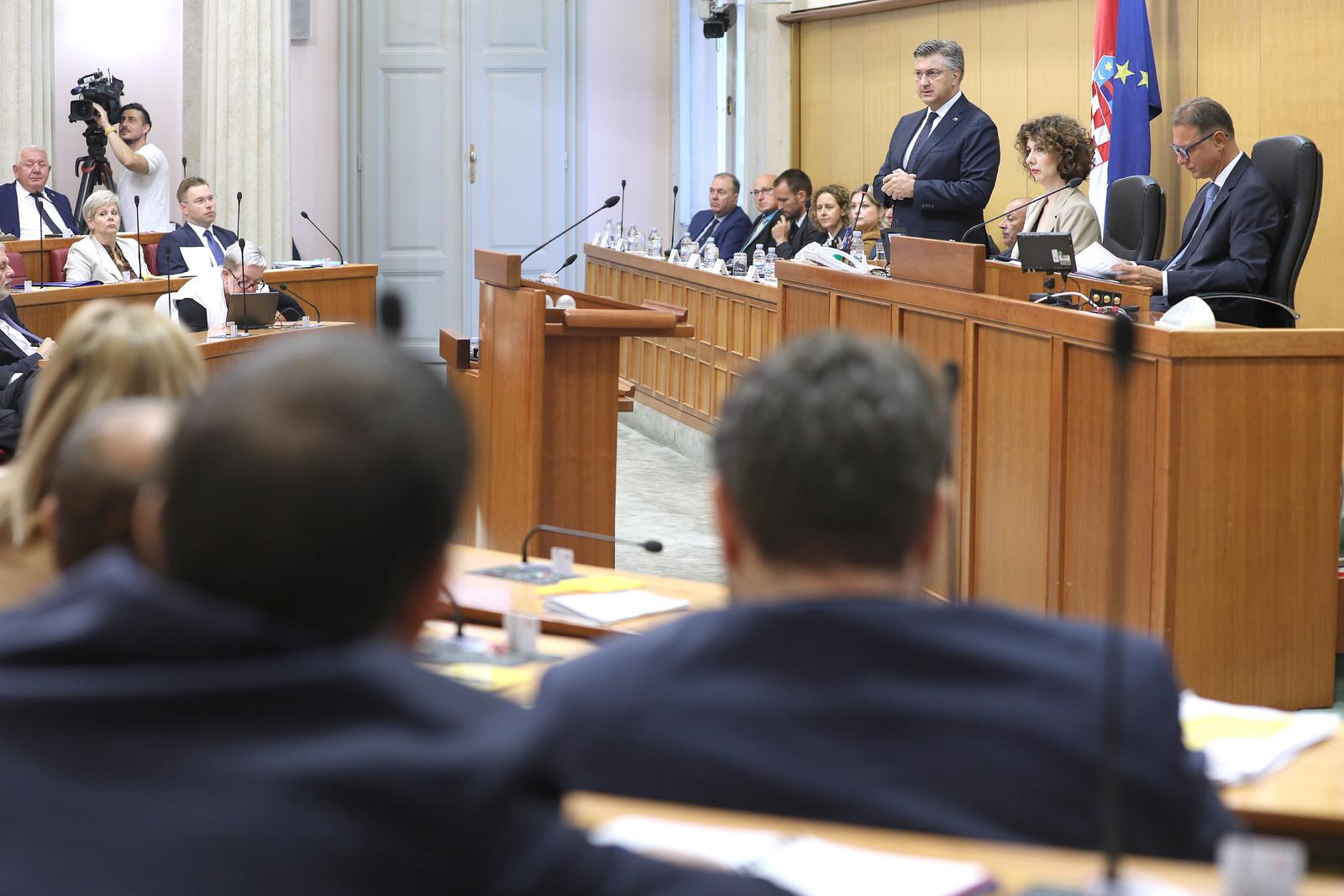 19.09.2023., Zagreb - Utvrdjivanjem dnevnog reda i aktualnim prijepodnevnom pocela je jesenska sjednica Sabora. Photo: Patrik Macek/PIXSELL
