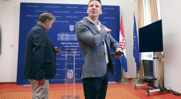 21.06.2023., Zagreb - U Hrvatskom saboru odrzana je konferencija za medije stranke Fokus na temu "Zelimo zajedno upravljati vodom". Dario Zurovec Photo: Patrik Macek/PIXSELL