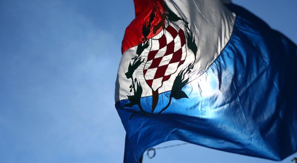 22.06.2015., Sosice, Slovenija - HOZ (Hrvatski obredni zdrug - Jazovka) svakog 22. lipnja, u spomen na jugokomunisticke zrtve kojima se ne zna imena niti mjesta pogibije ili smaknuca, organizira spomen-pohod na Jazovku.rPhoto: Slavko Midzor/PIXSELL