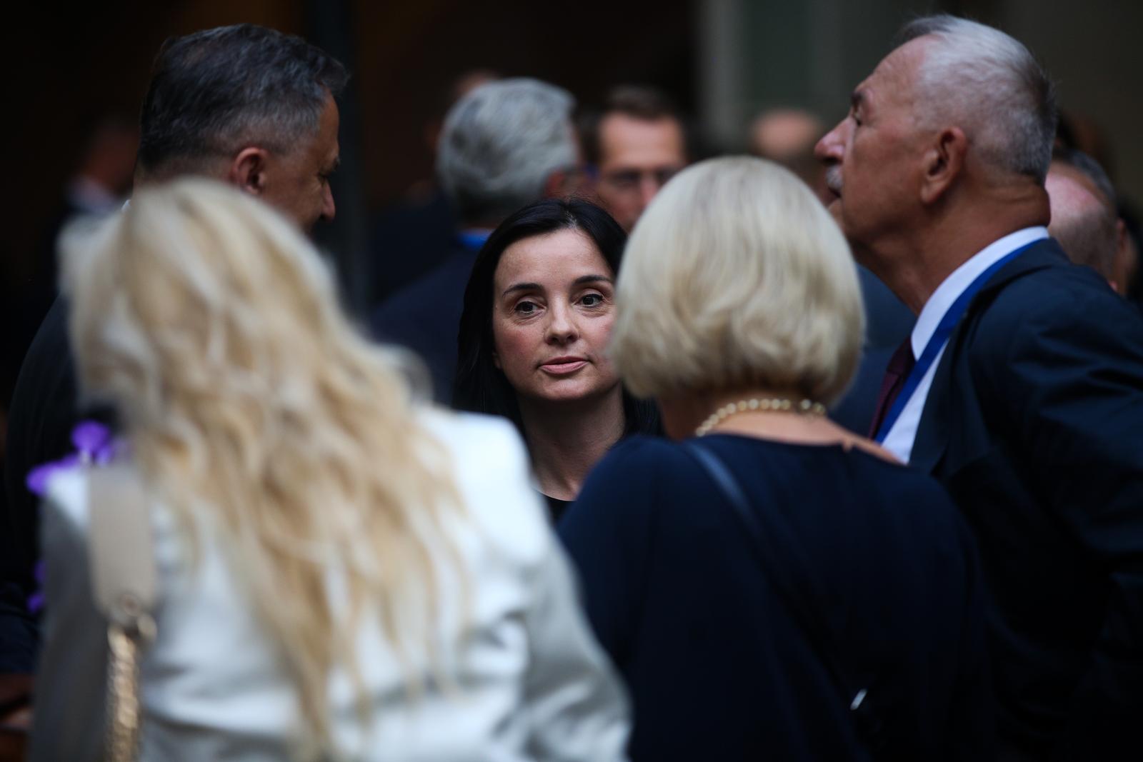 23.08.2023., Zagreb - Povodom Konferencije, predsjednik Vlade Andrej Plenkovic odrzao je u Banskim dvorima svecano primanje za hrvatske veleposlanike, generalne konzule i vojne izaslanike u Republici Hrvatskoj. Photo: Zeljko Hladika/PIXSELL