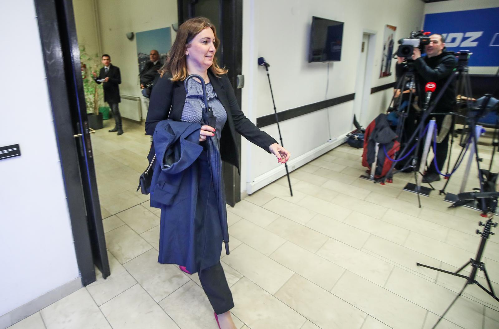 24.04.2023., Zagreb - Dolazak clanova HDZ-a na sjednicu Predsjednistva stranke na Trgu zrtava fasizma. Antonija Jozic Photo: Slavko Midzor/PIXSELL