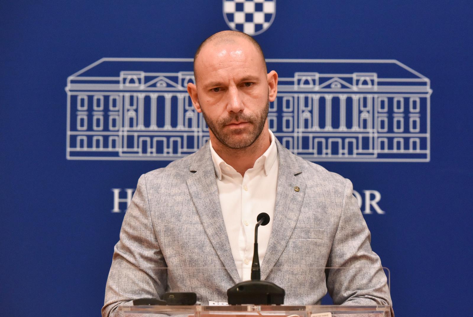 25.7.2023., Zagreb - U Hrvatskom saboru Damir Habijan saborski zastupnik Hrvatske demokratske zajednice reagirao je na izjave Marije Selak Raspudic. Photo: Davorin Visnjic/PIXSELL