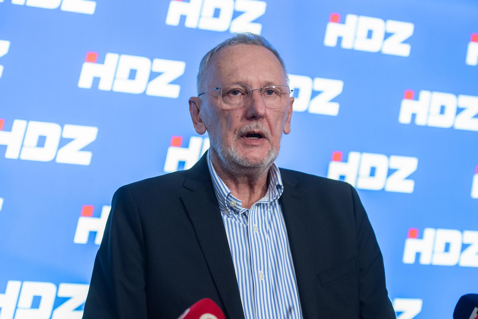 25.09.2023, Zagreb - Ministar Davor Bozinovic dao je izjavu za medije nakon sjednice sireg Predsjednistva stranke. Photo: Neva Zganec/PIXSELL
