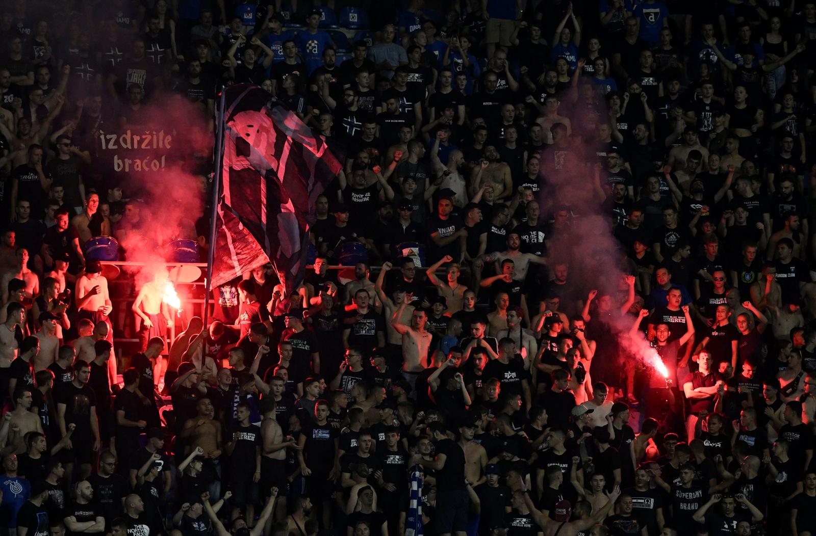 27.08.2023., stadion Maksimir, Zagreb - SuperSport HNL, 06. kolo, GNK Dinamo - HNK Rijeka., Navijaci Dinama, Bad Blue Boysi Photo: Marko Lukunic/PIXSELL