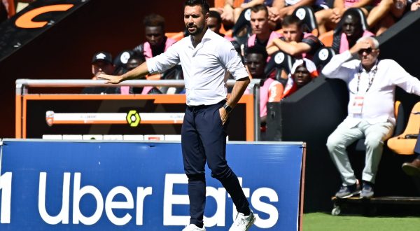 Farioli Francesco  entraineur Nice  - FOOTBALL : Lorient vs Nice - Ligue 1 - 20/08/2023 FedericoPestellini/Panoramic PUBLICATIONxNOTxINxFRAxBEL