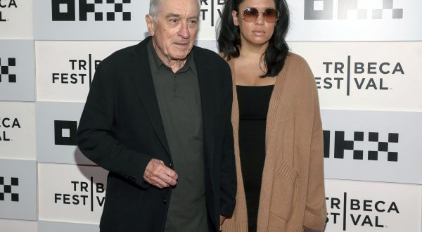 Actor Robert De Niro, left, and Tiffany Chen attend the Tribeca Festival opening night premiere of "Kiss the Future" at the OKX Theater at BMCC Tribeca Performing Arts Center on Wednesday, June 7, 2023, in New York. (Photo by Andy Kropa/Invision/AP)