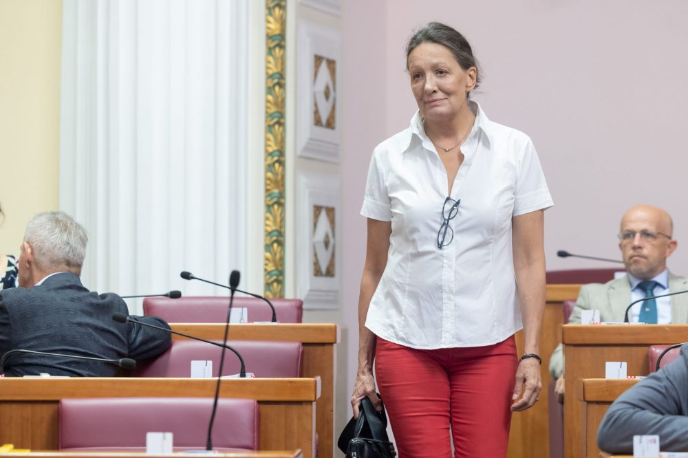 Zagreb, 20.09.2023. - Nastavak 18. sjednice Hrvatskog sabora.
Na fotografiji Urša Raukar Gamulin.
foto HINA/ Edvard ŠUŠAK/ es