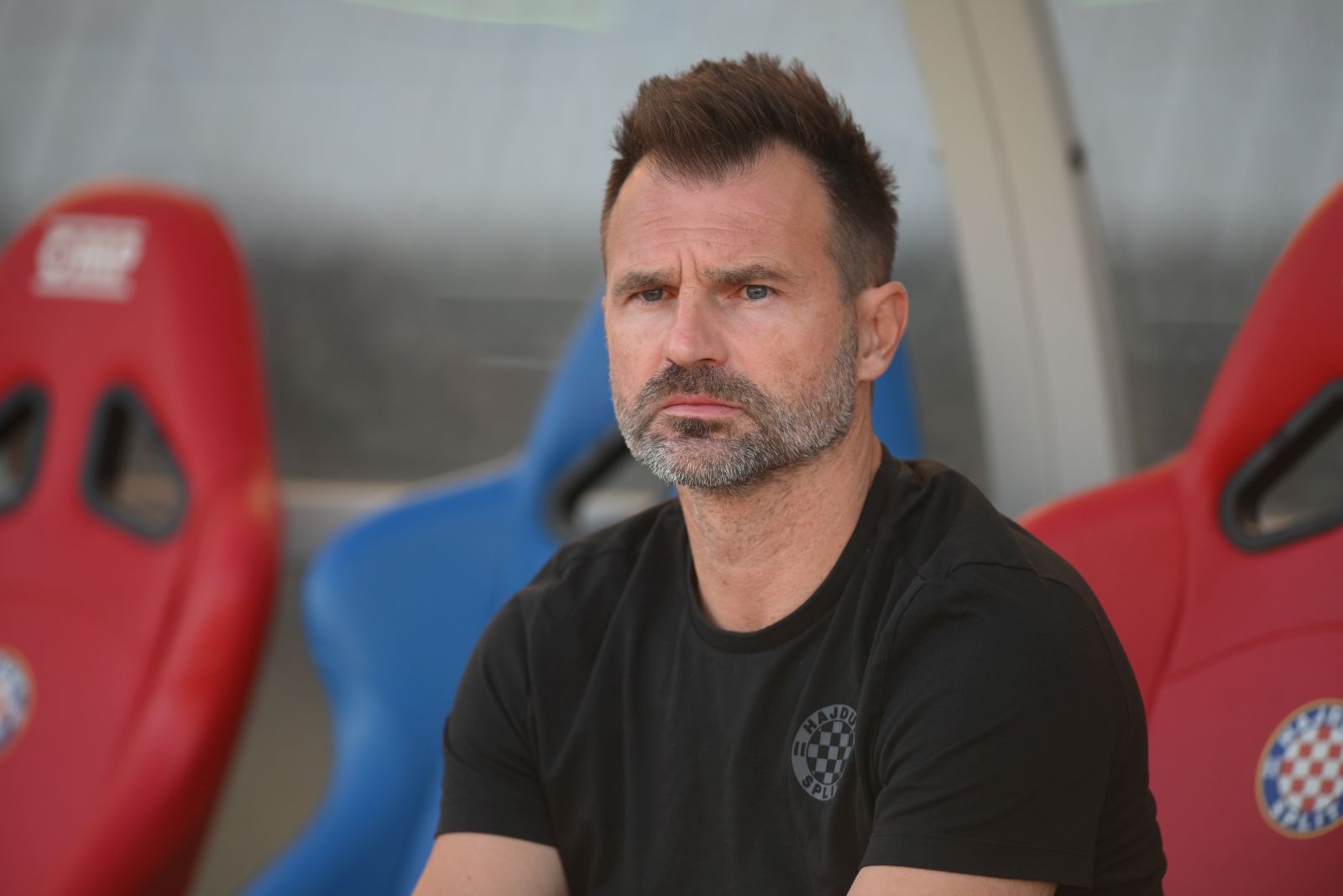 Split, 1.10.2023.- Utakmica 10. kola HNL-a Hajduk - Dinamo na stadionu Poljud. Na slici trener Hajduka Ivan Leko. 
foto HINA/ Mario STRMOTIÆ/ ua