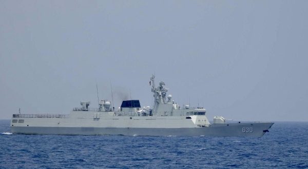 epa10903660 A handout photo made available by the Philippine Coast Guard (PCG) shows Chinese Coast Guard ship (CCCGV-21556) maneuvering next to the Philippine Coast Guard patrol ship BRP Sindangan (MRRV-4407) in the disputed South China Sea on 04 October 2023 (issued on 06 October 2023). In a statement issued by Philippine Coast Guard (PCG) spokesperson for the West Philippine Sea Commodore, Jay Tarriela, on 06 October, the Philippine government strongly condemned the Chinese ship's dangerous maneuvers particularly the near collision with Philippine coast guard ship conducting a rotation and re-supply mission. China and the Philippines are engaged in a territorial dispute over the sovereignty of several islands and atolls in the South China Sea.  EPA/Philippine Coast Guard / HANDOUT  HANDOUT EDITORIAL USE ONLY/NO SALES
