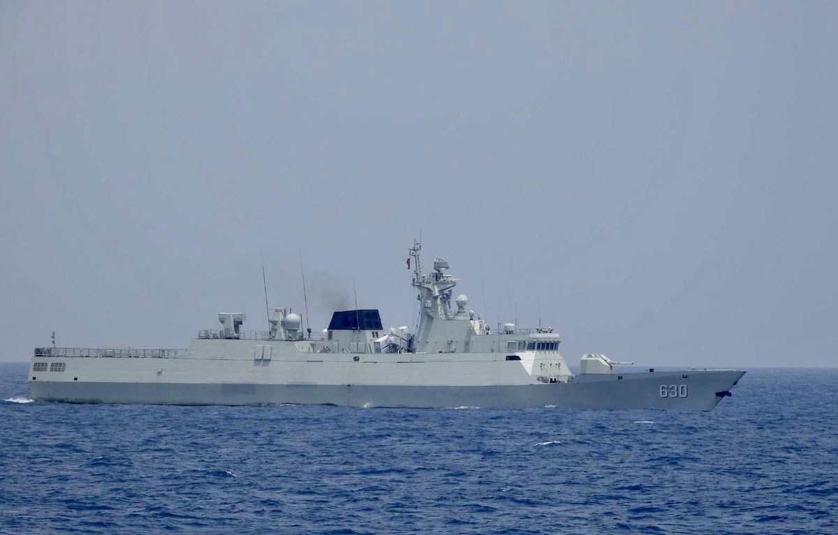epa10903660 A handout photo made available by the Philippine Coast Guard (PCG) shows Chinese Coast Guard ship (CCCGV-21556) maneuvering next to the Philippine Coast Guard patrol ship BRP Sindangan (MRRV-4407) in the disputed South China Sea on 04 October 2023 (issued on 06 October 2023). In a statement issued by Philippine Coast Guard (PCG) spokesperson for the West Philippine Sea Commodore, Jay Tarriela, on 06 October, the Philippine government strongly condemned the Chinese ship's dangerous maneuvers particularly the near collision with Philippine coast guard ship conducting a rotation and re-supply mission. China and the Philippines are engaged in a territorial dispute over the sovereignty of several islands and atolls in the South China Sea.  EPA/Philippine Coast Guard / HANDOUT  HANDOUT EDITORIAL USE ONLY/NO SALES