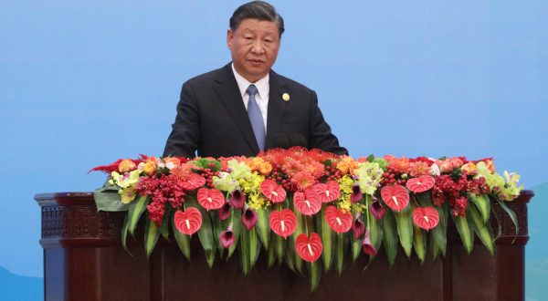 epa10925128 Chinese President Xi Jinping speaks during the opening ceremony of the 3rd Belt and Road Forum for International Cooperation, at the Great Hall of the People in Beijing, China, 18 October 2023.  EPA/ANDREY GORDEEV/SPUTNIK/KREMLIN POOL MANDATORY CREDIT
