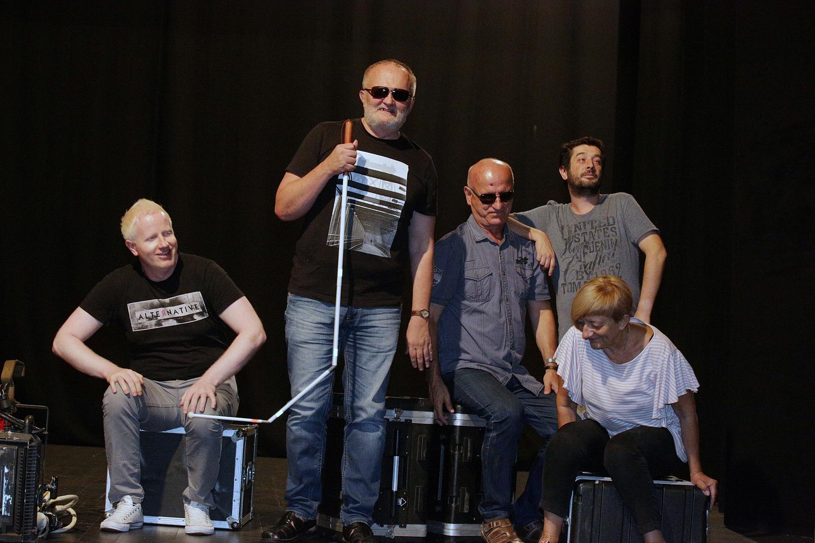 01.09.2017., Zagreb - Kazaliste slijepih i slabovidnih osoba, Vojin Peric, Marijo Glibo, Milenko Zeko, Igor Kucevic, Anita Matkovic."nPhoto: Zarko Basic/PIXSELL