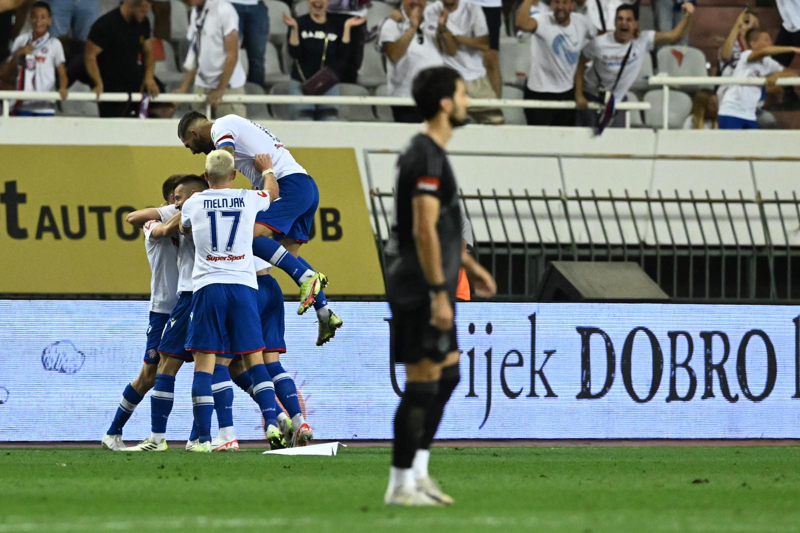 01.10.2023., Split, stadion Poljud - SuperSport HNL, 10. kolo, HNK Hajduk - GNK Dinamo.  Emir Sahiti Photo: Marko lukunic/PIXSELL