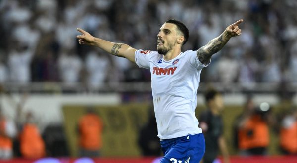 01.10.2023., Split, stadion Poljud - SuperSport HNL, 10. kolo, HNK Hajduk - GNK Dinamo. Zvonimir Sarlija Photo: Marko lukunic/PIXSELL
