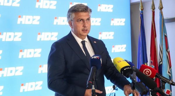 02.10.2023., Zagreb - Sjednica sireg predsjednistva HDZ-a. Andrej Plenkovic obratio se medijima. Photo: Matija Habljak/PIXSELL