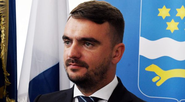 03.07.2023., Slavonski Brod - Delegacija potpredsjednika Republike Srpske Davora Pranjica u posjeti Brodsko-posavskoj zupaniji. Delegaciju je primio zupan Danijel Marusic, a u Luci Brod razgovarali su s ravnateljom Marijanom Juricem. Photo: Ivica Galovic/PIXSELL