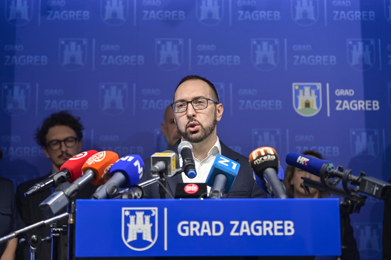 03.10 .2023.,  Zagreb - Redovna press konferencija gradonacelnika Tomislava Tomasevica. Photo: Igor Soban/PIXSELL