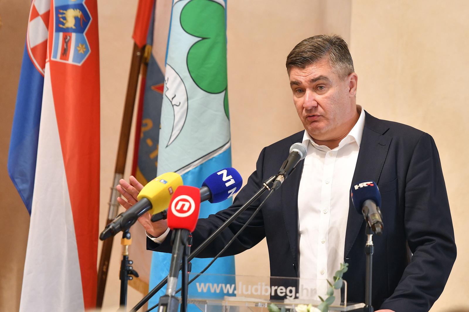 03.10.2023., Ludbreg - Predsjednik Republike Zoran Milanovic prisustvovao obiljezavanju 80. obljetnice Semovecke bitke, oslobodjenju Ludbrega i osnivanju brigade Brace Radic. Photo: Vjeran Zganec Rogulja/PIXSELL