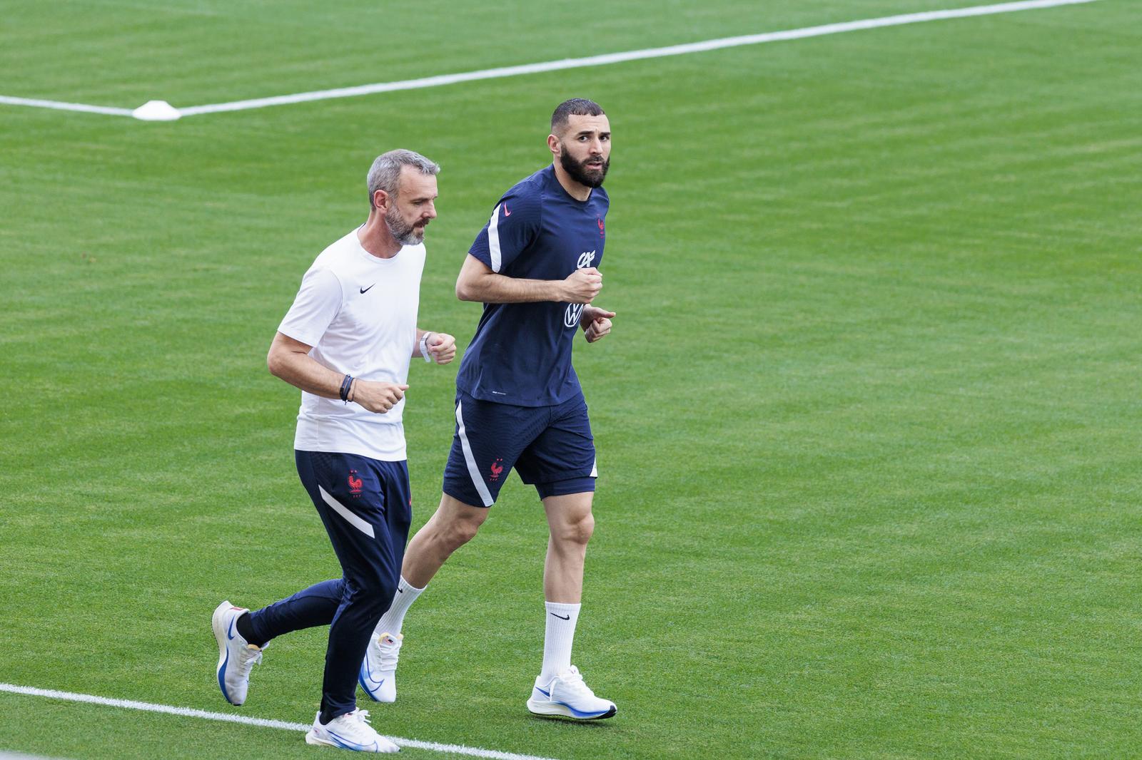 05.06.2022., Split - Trening reprezentacije Francuske na stadionu Poljud uoci utakmice UEFA Liga nacija protiv Hrvatske. 
Karim Benzema
  Photo: Miroslav Lelas/PIXSELL